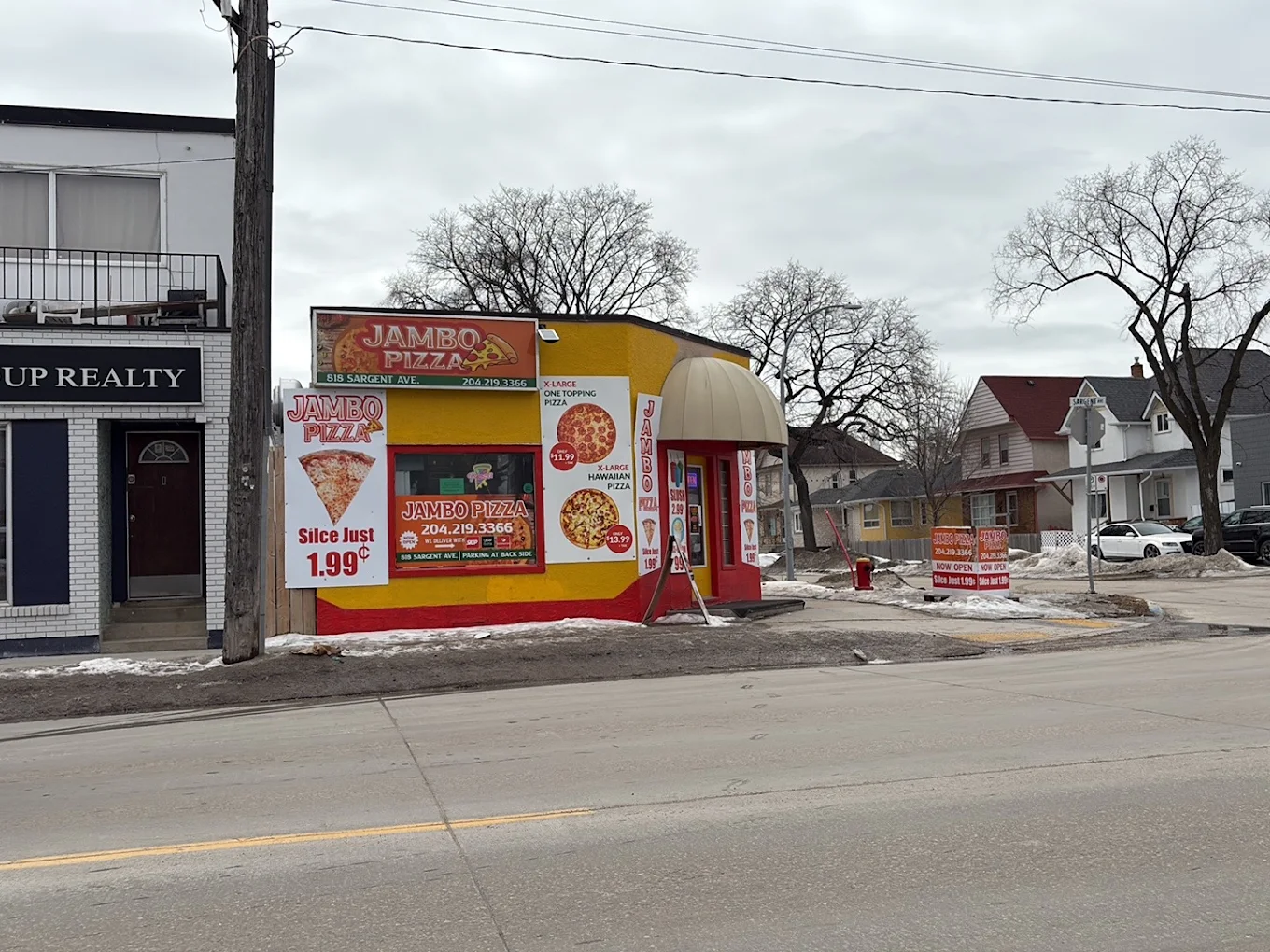 Jambo Pizza seen from Sargent Ave — 818 Sargent Ave, Winnipeg West End